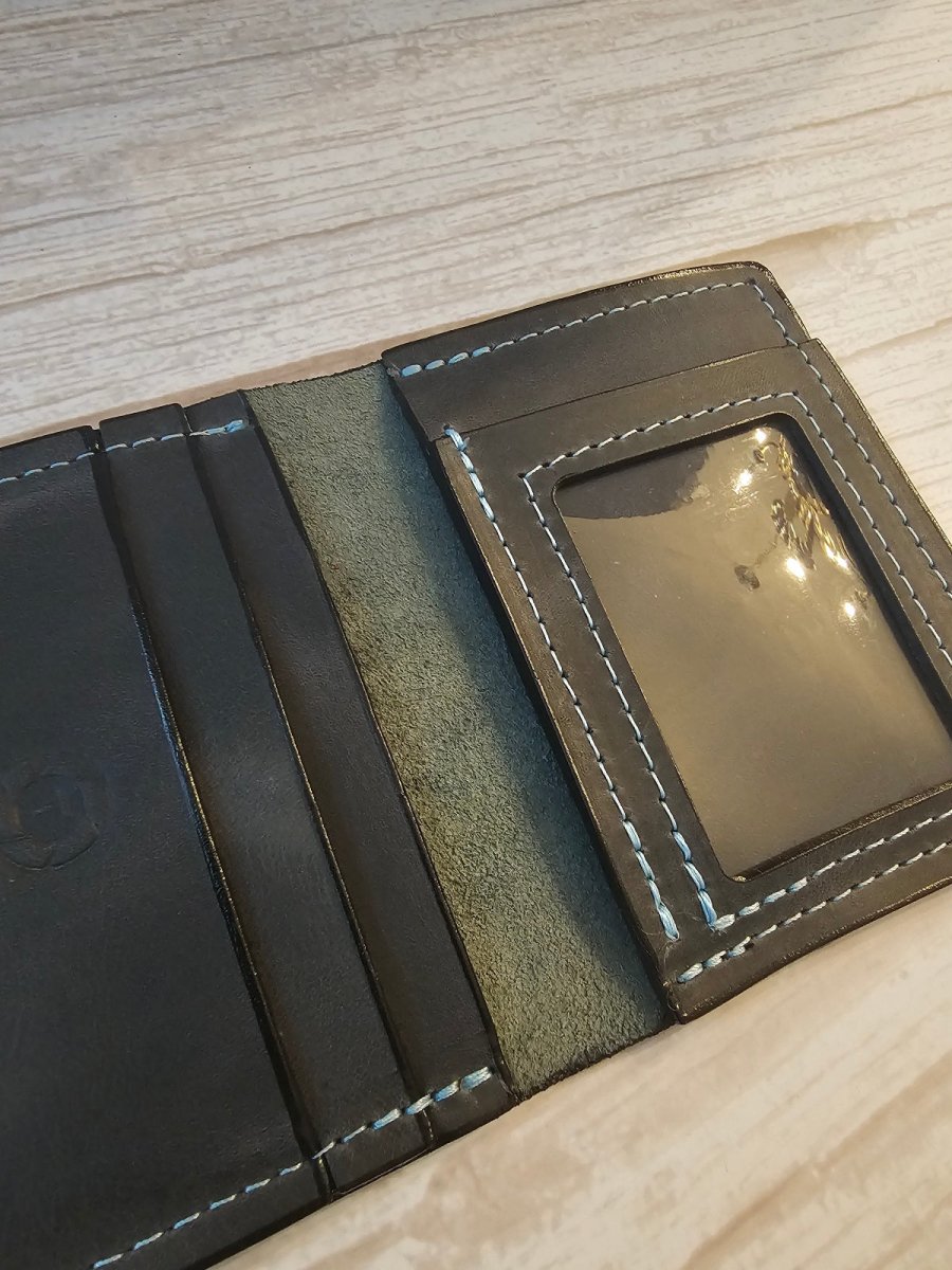 ID Wallet - Green Charcoal - Tad Leathers