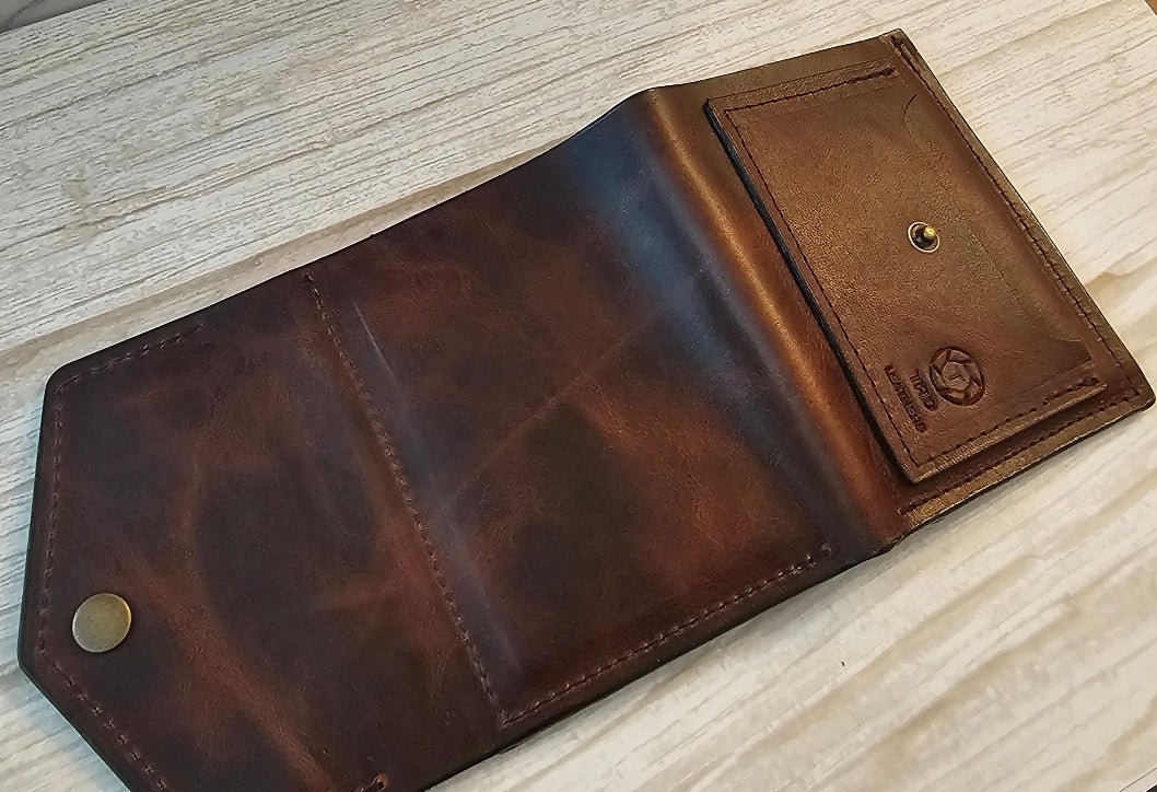 Snap Wallet - Volcano Brown - Tad Leathers