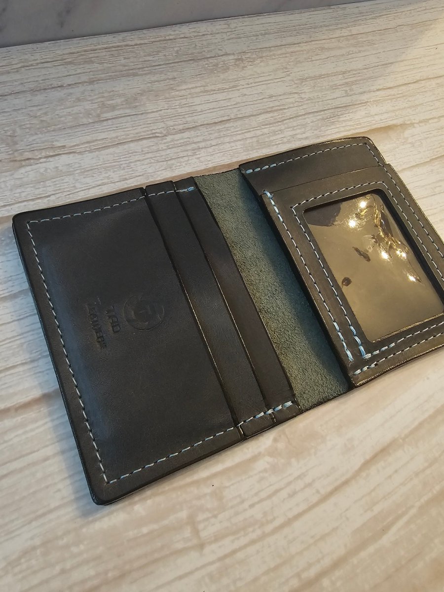 ID Wallet - Green Charcoal - Tad Leathers