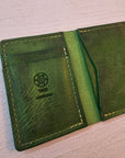 Minimalist Wallet (Vibrant Green) - Tad Leathers