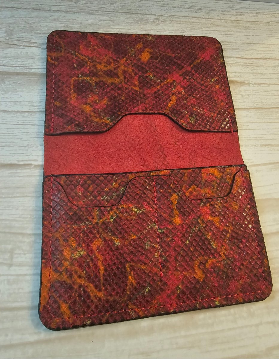 Inferno Coil Python Passport Holder - Tad Leathers