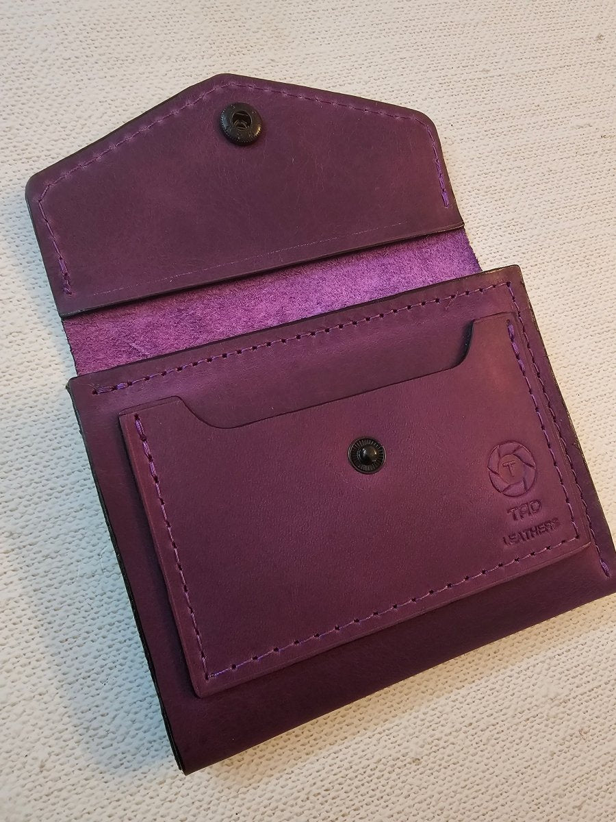 Snap Wallet(Imperial Purple) - Tad Leathers