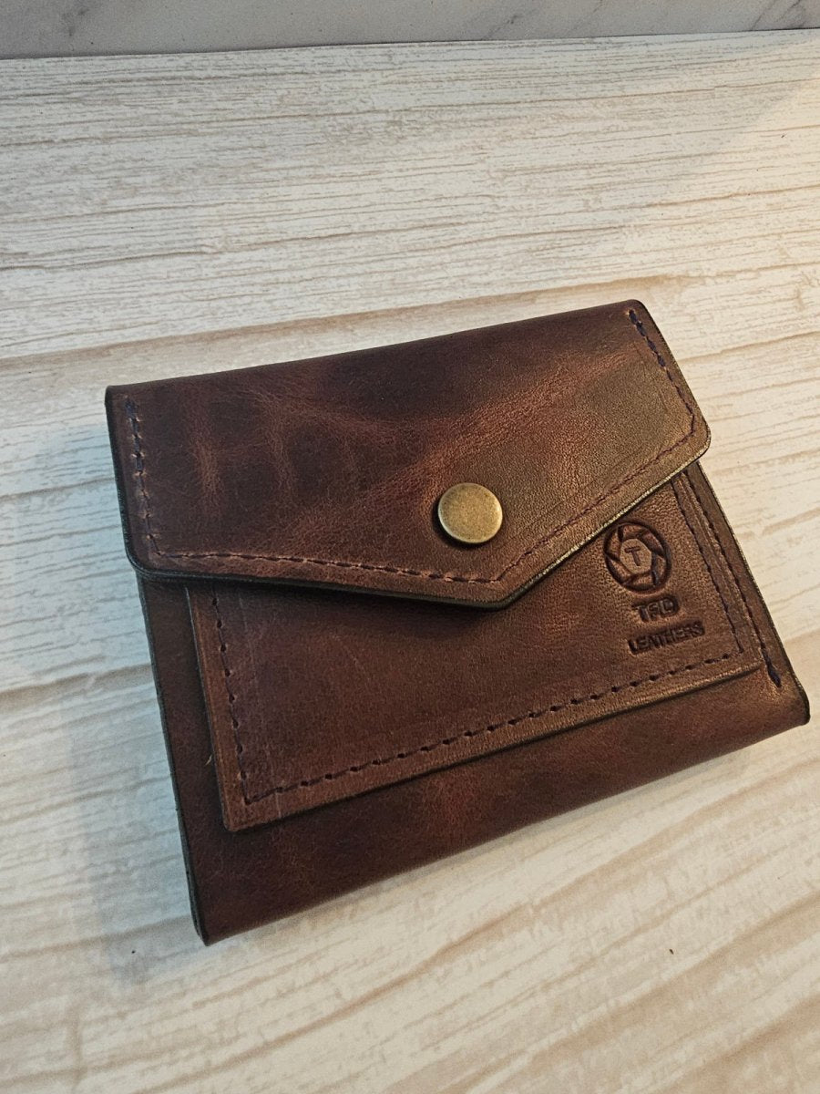 Snap Wallet - Volcano Brown - Tad Leathers