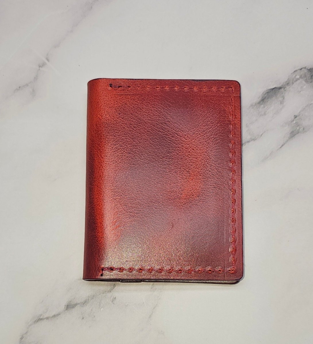 Red Leather ID Wallet - Tad LeathersBest leather walletCardHolderExotic leather