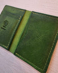 Minimalist Wallet (Vibrant Green) - Tad Leathers