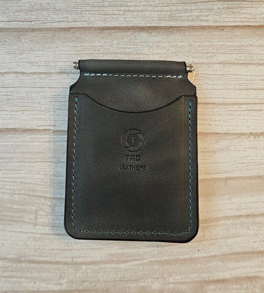 Money Clip - Moss Charcoal - Tad Leathers