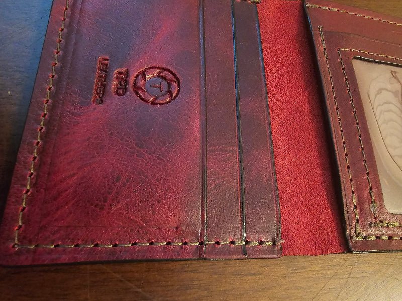 Bourbon Reserve Premium Card Holder - Rich Brown Leather Slim Wallet - Tad Leathers