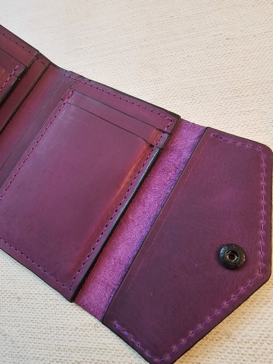 Snap Wallet(Imperial Purple) - Tad Leathers
