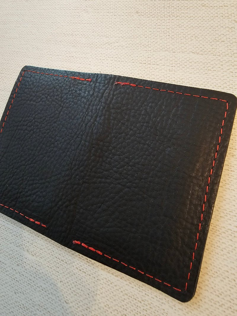 Midnight Ember Minimalist Leather Wallet - Sleek &amp; Stylish - Tad Leathers