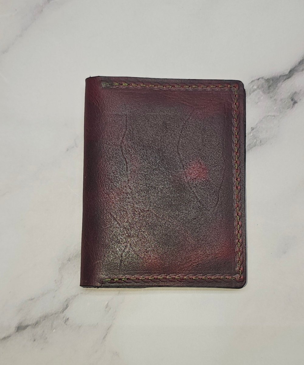 Bourbon Reserve Premium Card Holder - Rich Brown Leather Slim Wallet - Tad Leathers