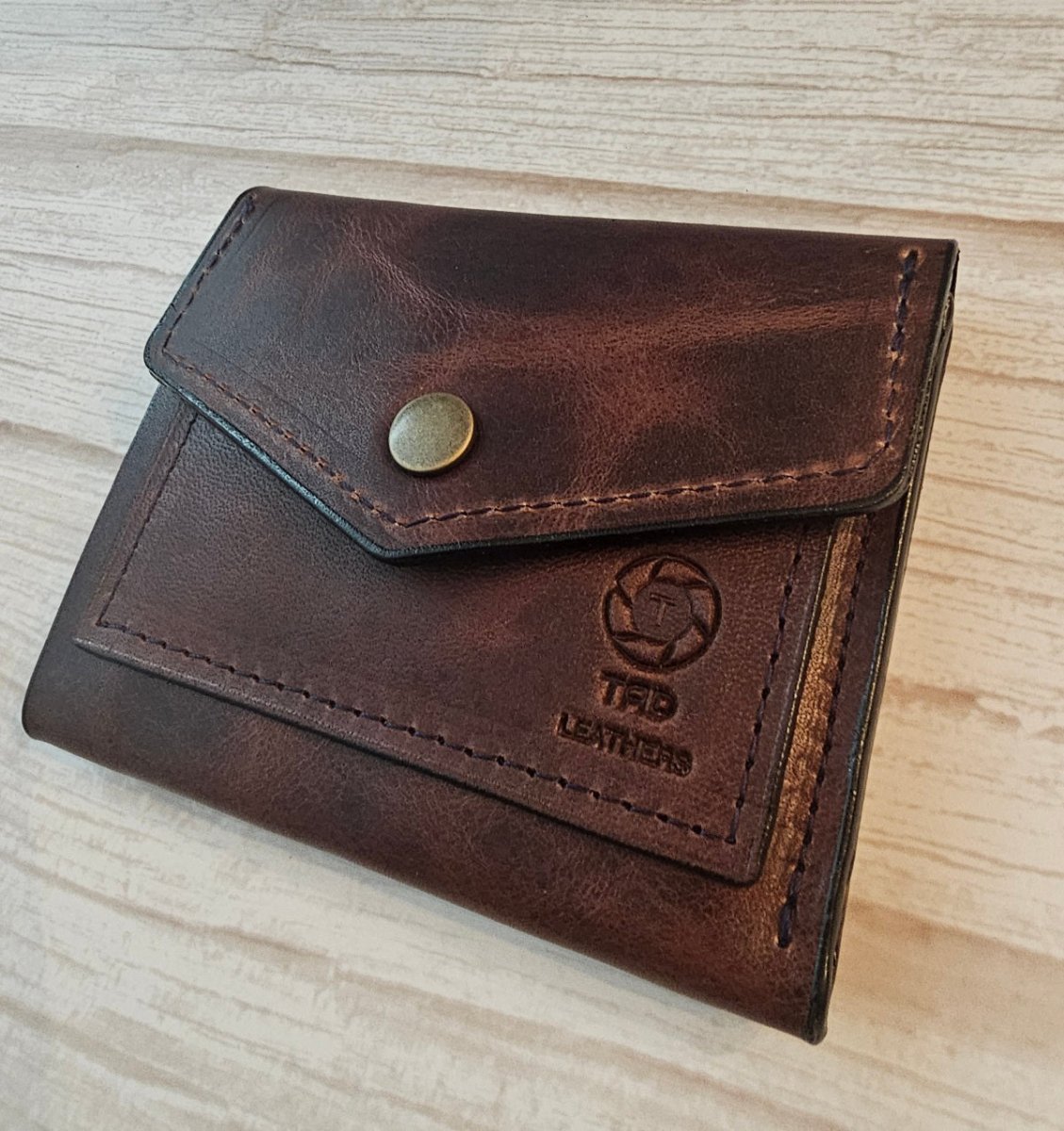 Snap Wallet - Volcano Brown - Tad Leathers