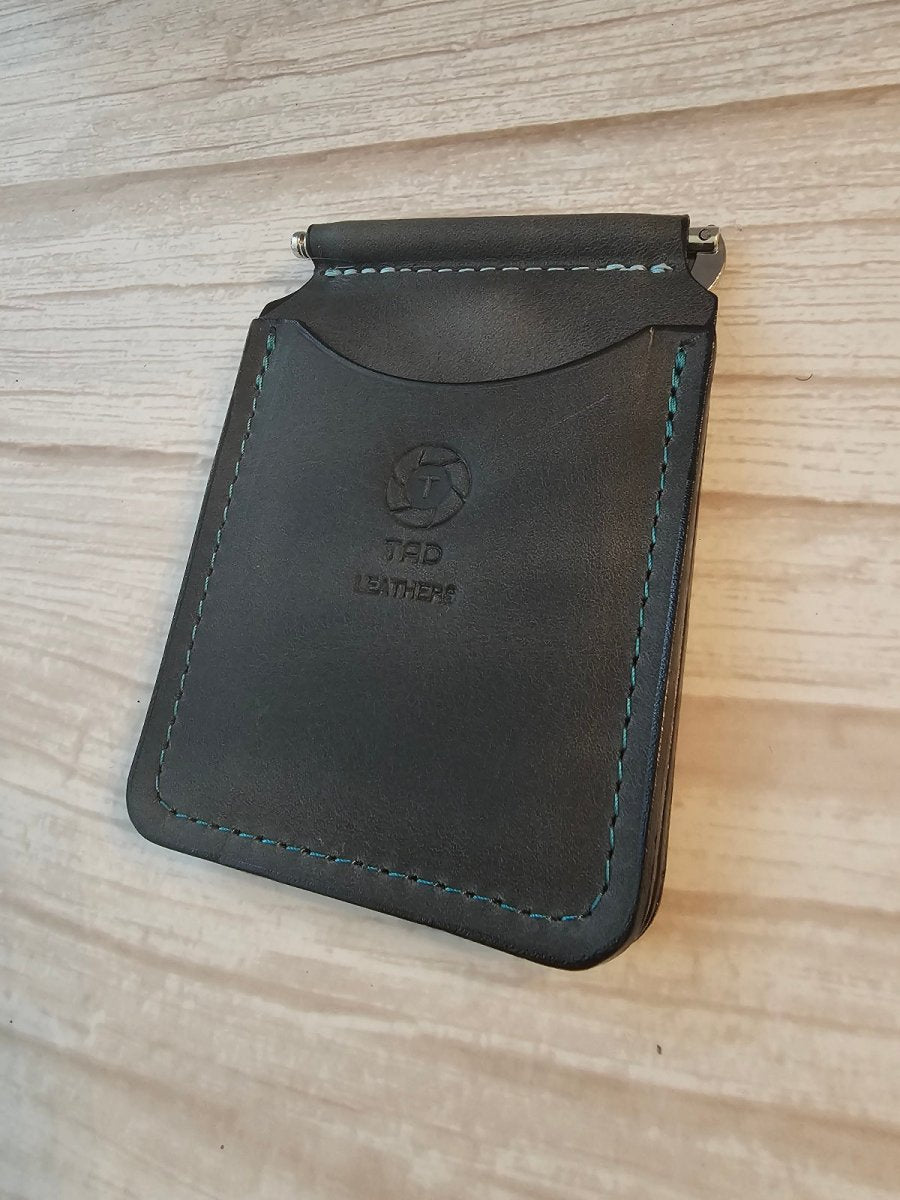 Money Clip - Moss Charcoal - Tad Leathers