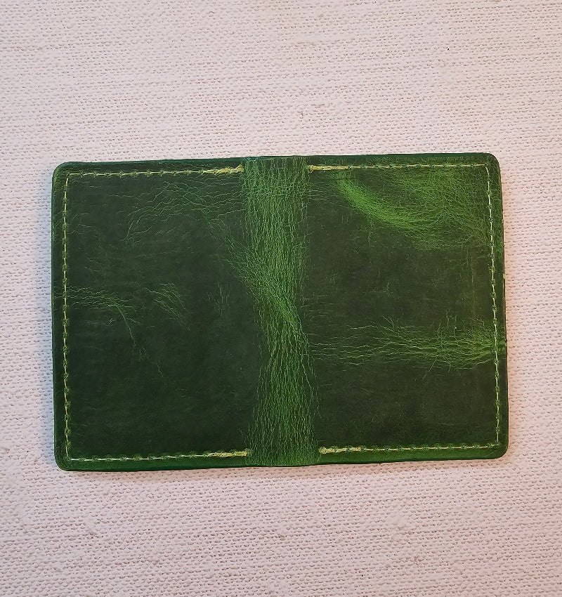 Minimalist Wallet (Vibrant Green) - Tad Leathers
