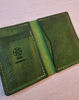 Minimalist Wallet (Vibrant Green) - Tad Leathers