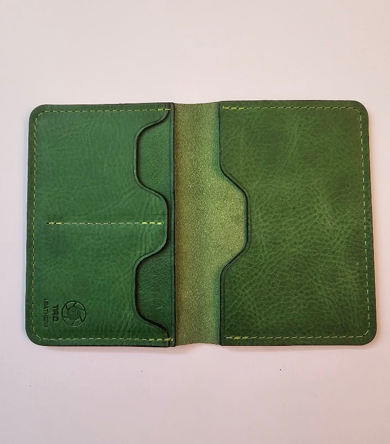 Passport Holder(Bright Green) - Tad Leathers