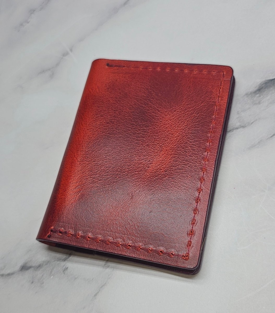Red Leather ID Wallet - Tad LeathersBest leather walletCardHolderExotic leather
