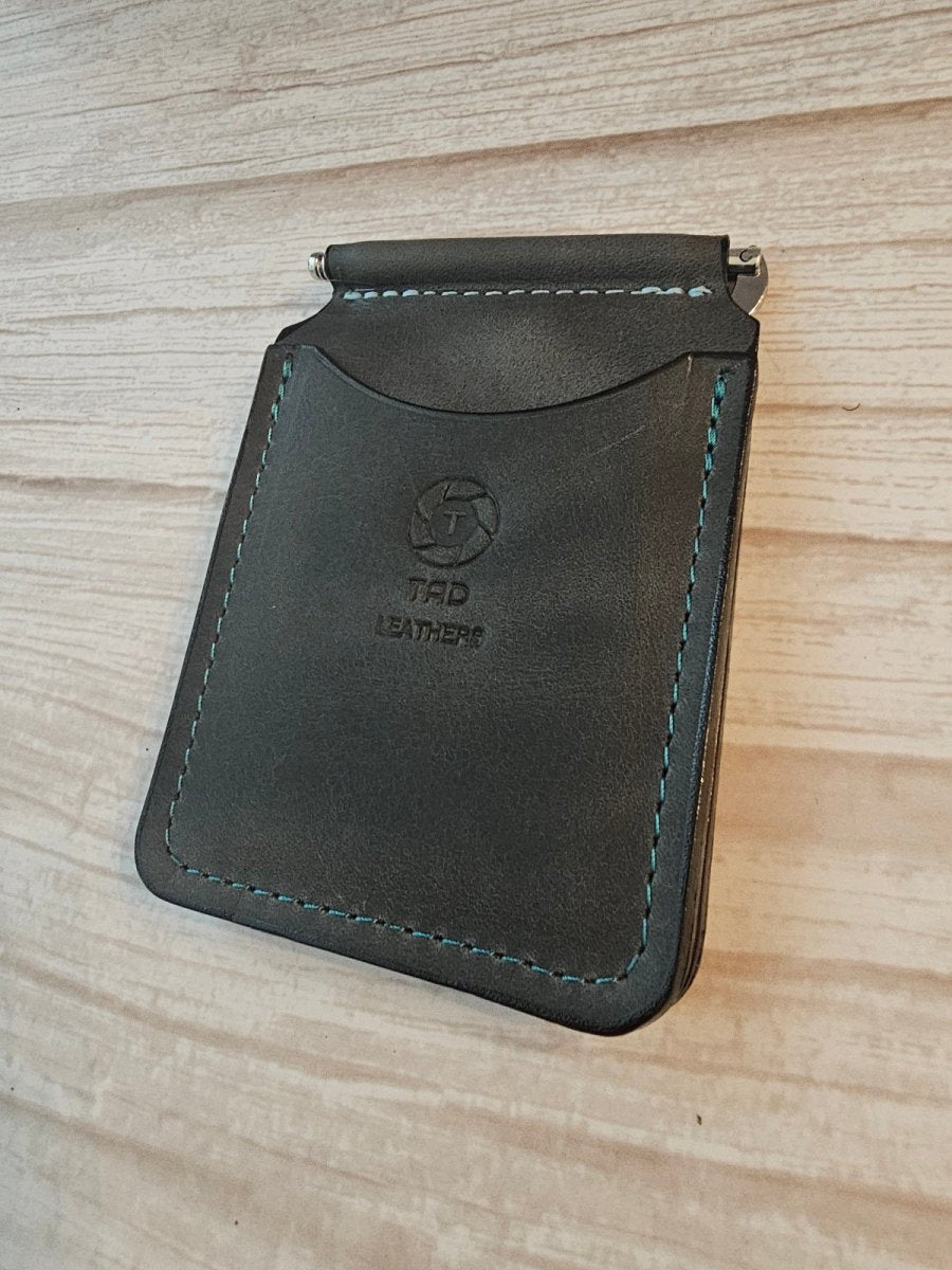 Money Clip - Moss Charcoal - Tad Leathers