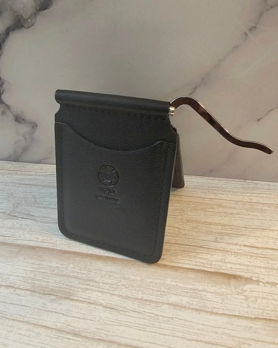 Money Clip - Black - Tad Leathers