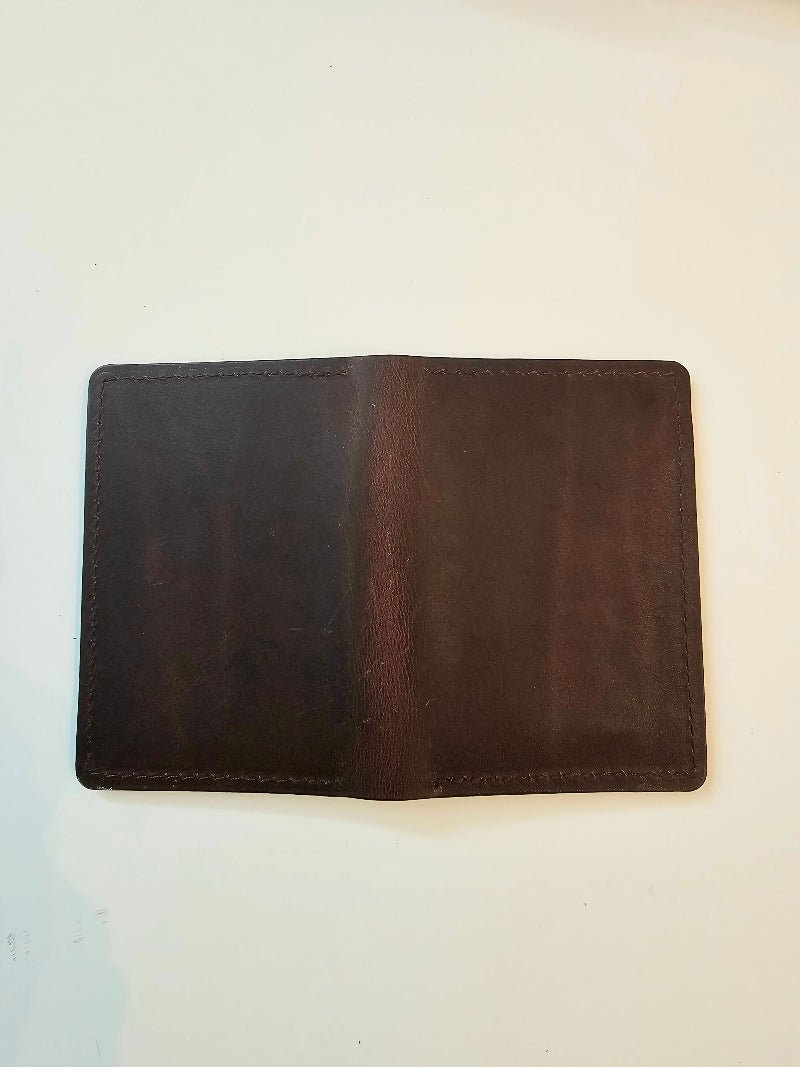 Minimalist wallet (Pebble grain Brown) - Tad Leathers