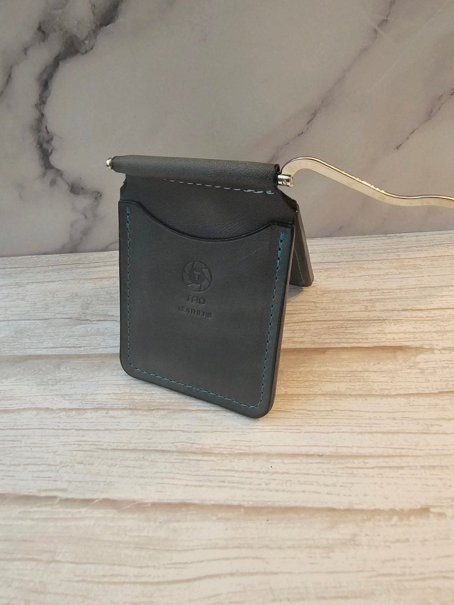 Money Clip - Moss Charcoal - Tad Leathers