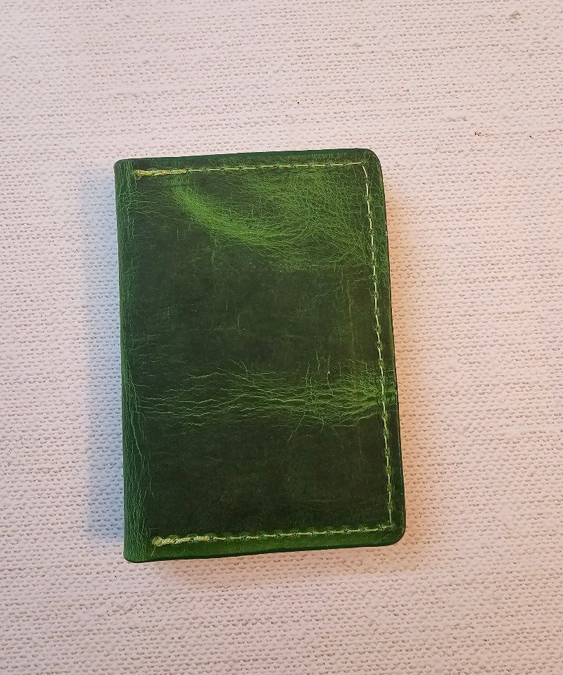 Minimalist Wallet (Vibrant Green) - Tad Leathers