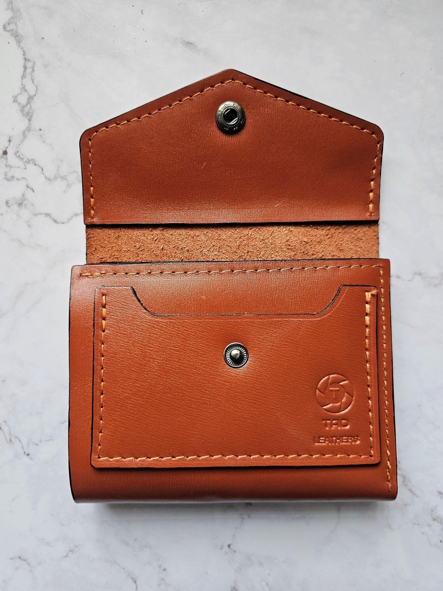 Unisex Snap Wallet (Tan) - Tad Leathers