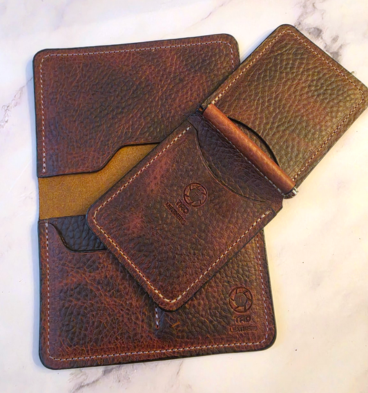 Tad Leathers weekend getaway bundle, photographed together